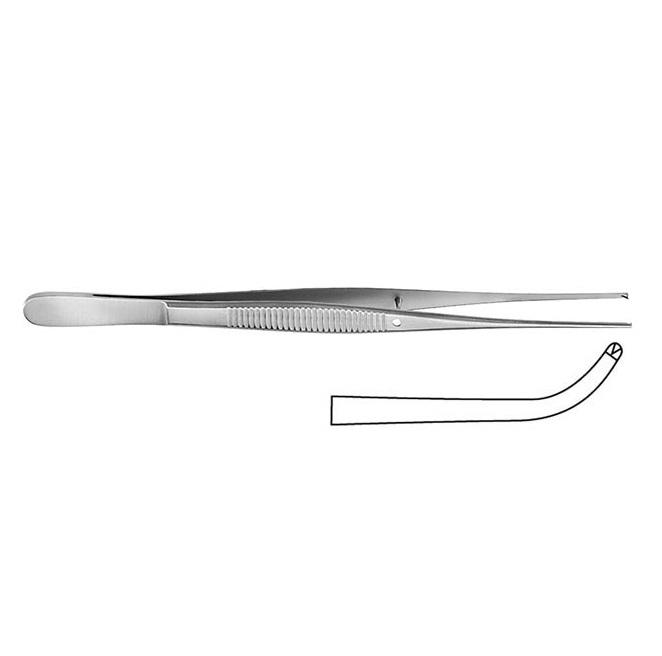 SEMKEN Пінцет хірургічний; зігнутий; 1x2 зубчики; 15,5см. Tontarra Medizintechnik GmbH
